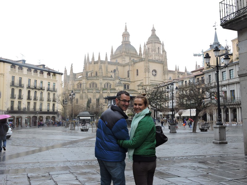 Dad and Ania at Segovia Cathedral