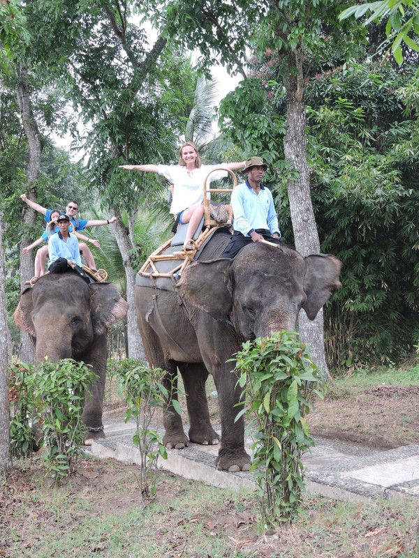 Elephant ride at Borobudur