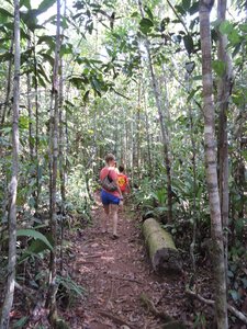 hiking in Borneo