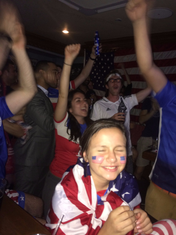 USA Scores and the beer went flying