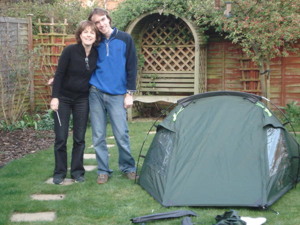 Me and Mum with my new tent