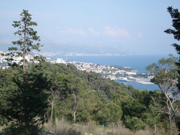 The view of Split from the mountain
