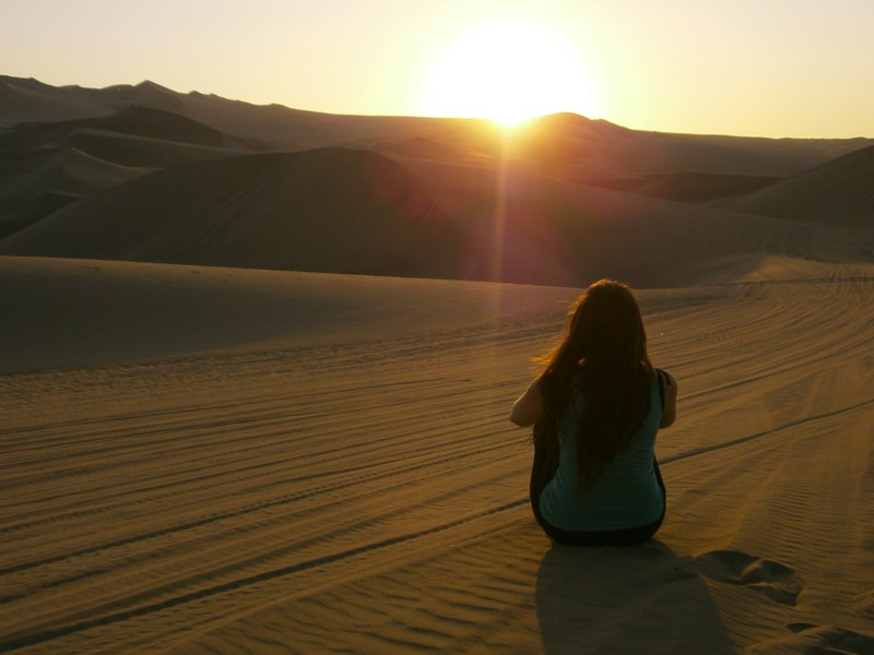 Sonnenuntergang in der Sandduene