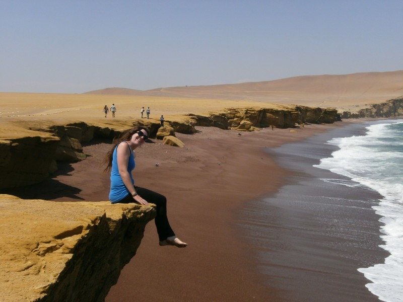 Roter Strand in Paracas