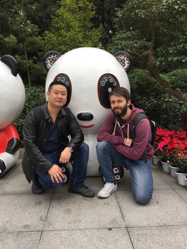 Me and Michael outside the Panda park