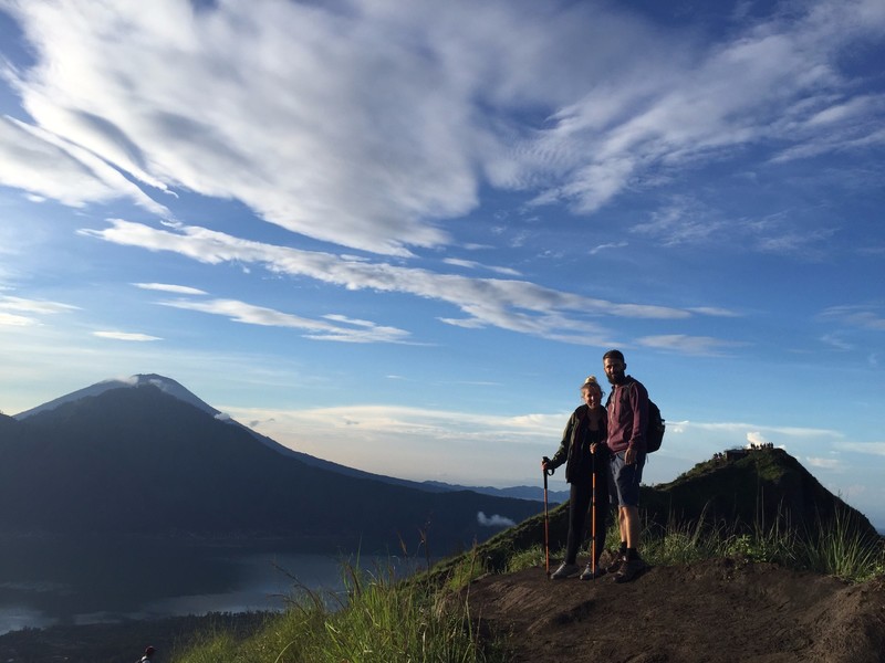 Atop mount Batur