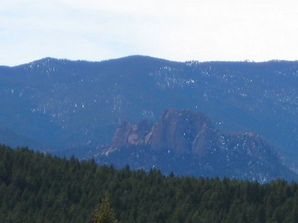 The Castle and the eastern mountains of the Lost Creek Wilderness