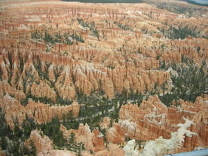 Looking down at the Bryce Amphitheater from Inspiration Point