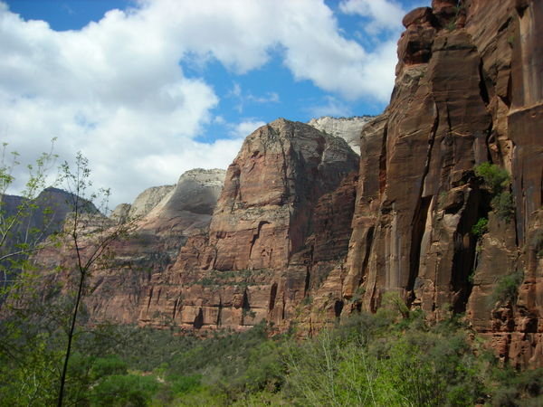 Looking across the canyon from the trail