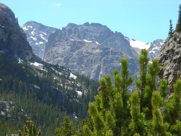 An impressive view of the Continental Divide from the trail