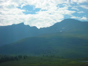 Mt. Bierstadt (right) and the Sawtooth (left) silhouetted in early morning light