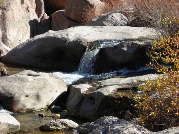 Falls along Cherry Creek as seen from the Creek Bottom Trail