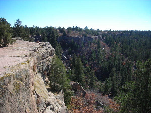 Heading south along the east rim of the canyon