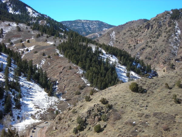 Looking up Deer Creek Canyon from the Meadowlark Trail