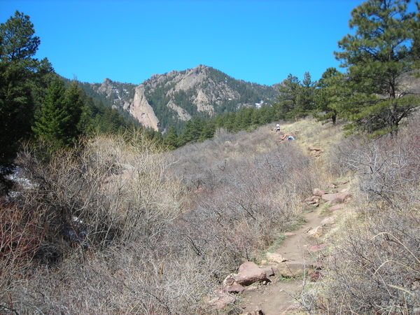 The Towhee Trail climbs up the wide eastern part of Shadow Canyon