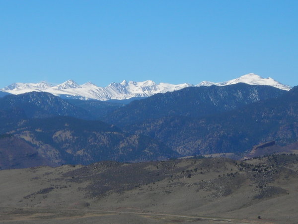 The Indian Peaks as seen from the high point along the Eagle Wind Trail