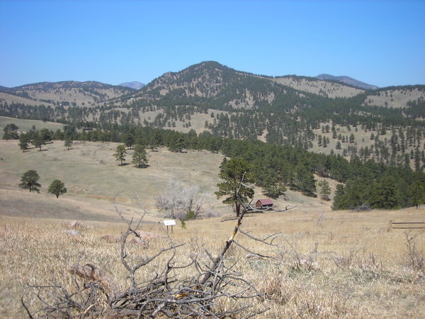 The hills to the northwest and evidence of the old ranch