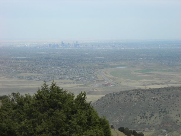 Denver is visible from the higher parts of the park