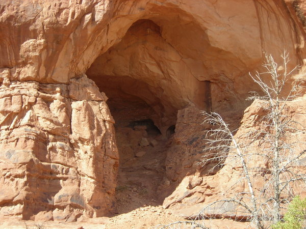 The shallow caves featured in Indian Jones and the Last Crusade
