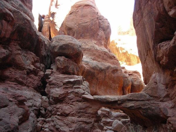 One of the first stops: an alcove reached by going through Pass-Through Arch (bottom right)