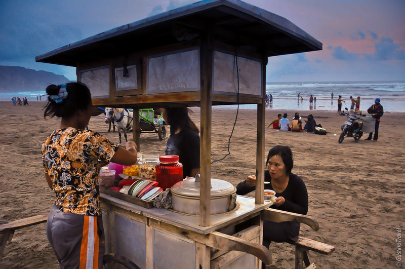 Local Food Stall on the Beach