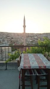 Breakfast on the Roof top terrace - View over Göreme
