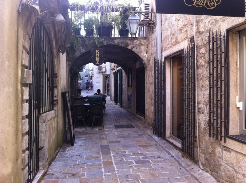 Inside the old town of Budva