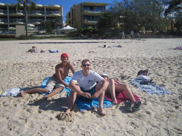 darren and george on beach