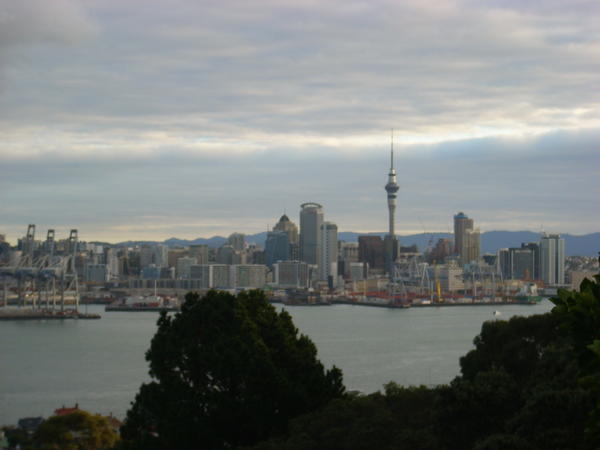Skyline von Devonport nach Auckland City