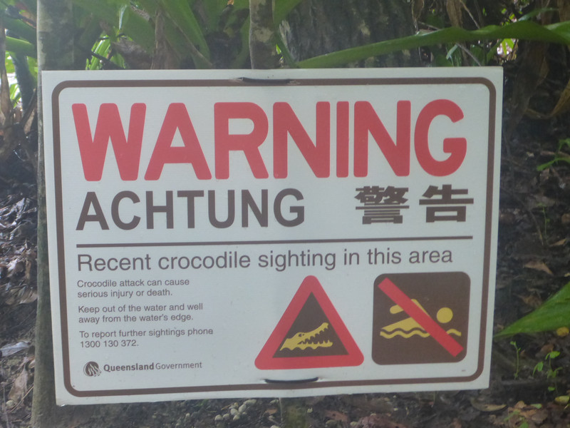 Kroko-Warnschilder überall