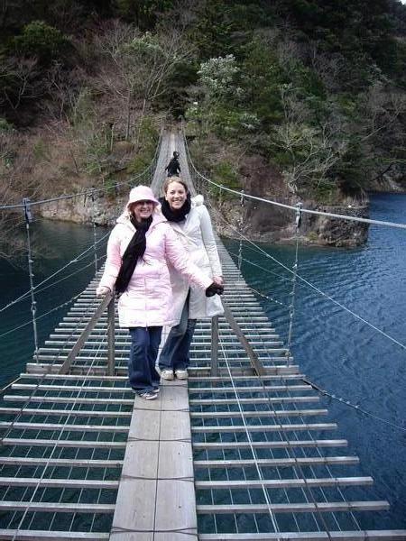 Amy and I on the Suspension bridge