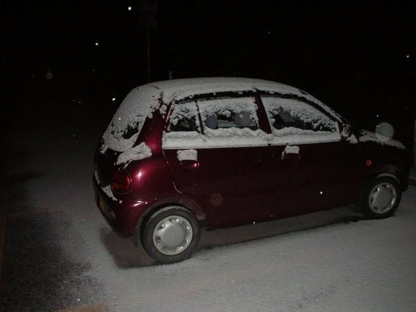 Our car...at least our car started, snow and all