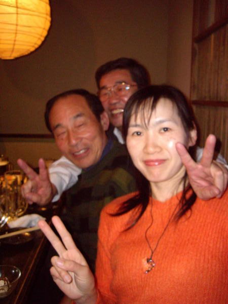 Mr Toyonaga, Mr Shiokawa and a parent