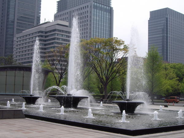 Fountains near Imperial Palace East Gardens