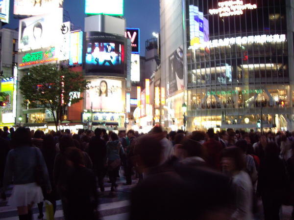 Shibuya jumble busiest crossing in the world and this is at half 11 at night