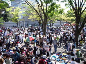 Japanese flea market opposite Yoyogi Park
