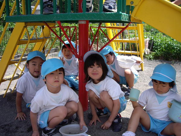 Enjoying the playground, very active boys!!