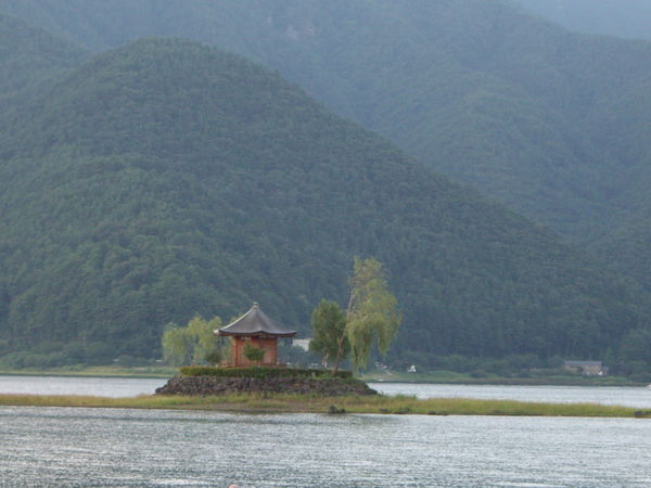 Cute temple in the middle of the Lake