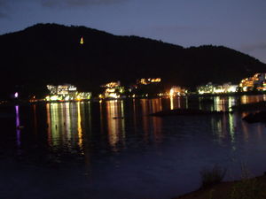 Lake Kawaguchi at night, it just didn't feel like I was in Japan