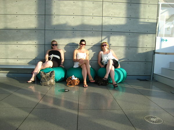 Just chillin, Mori Tower- Kate, Marissa and I