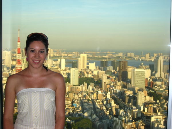 Marissa with a great view of Tokyo Tower