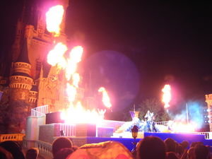 Cool show of Pirates of the Caribean at the castle