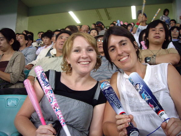 Getting into the swing of the bats, I loved that they had pink ones!!!