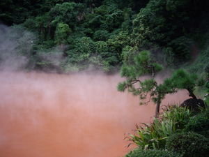 Chinoike Jigoku, red hot spring