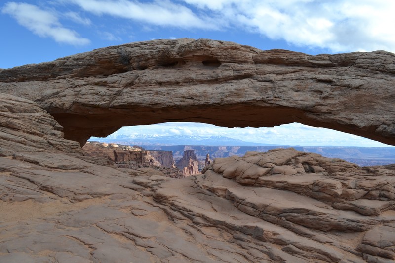 A view through Mesa Arch, Canyonlands NP