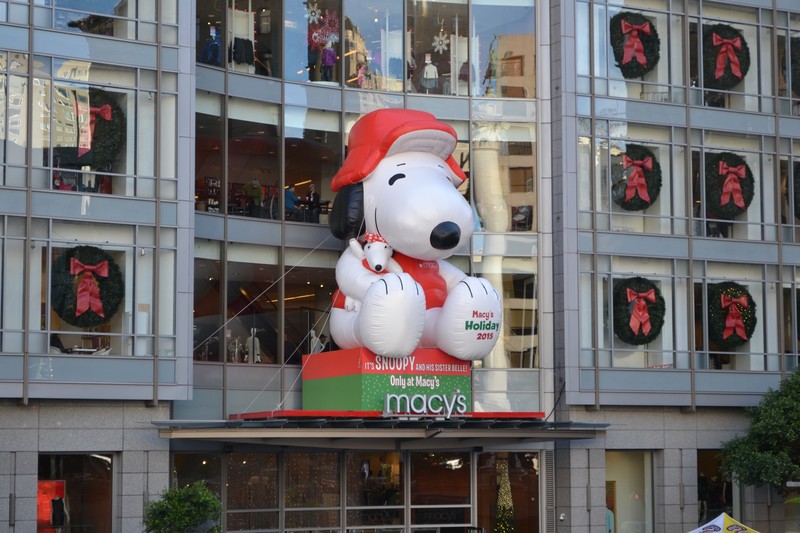 Macy's have embraced snoopy this season