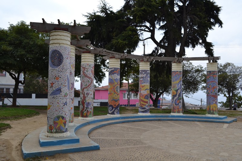 Mosaic columns in Valparaiso