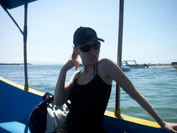 On a boat in Bali