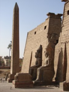 Ramses II at the entrance of the Luxor Temple