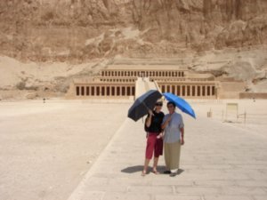 Werns and Vella at the Temple of Queen Hatshepsut